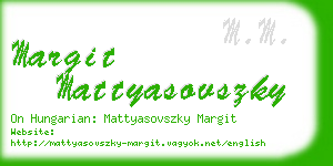 margit mattyasovszky business card